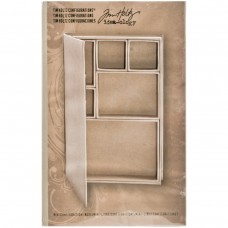 Idea-Ology Configurations Mini Chipboard Shadow Box Book, 6" x 9", 6 Compartments   552881146